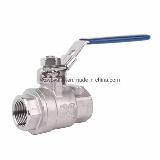 Шаровой кран с внутренней резьбой из нержавеющей стали, 2 шт., полнопроходной промышленный клапан 1000 Wog